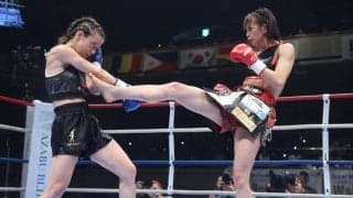 【K1】“戦う美容師”菅原美優、得意の前蹴りで試合をコントロールしギリシャ強豪を撃破