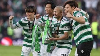 セルティックが来日！ 横浜FM、G大阪と対戦…選手たちも笑顔、日本人選手も揃って到着