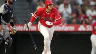 【MLB】大谷翔平の美しい爆走が「歩幅でかすぎる」　一瞬の三塁到達も「涼しい顔してる」