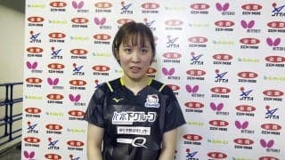 平野美宇 準決勝進出「（伊藤選手・早田選手）2人はライバル。自分のやるべきことをやる」【卓球 全農CUP】