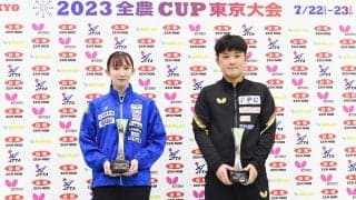 代表選考ポイントランキングトップの張本智和と早田ひなが優勝！女子は平野と伊藤の2位争いが激しさを増す【卓球 全農CUP／結果まとめ】