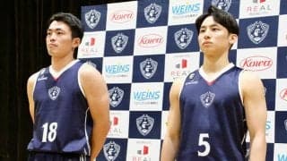 横浜BCが新体制発表会見で新ユニやスローガンを披露…河村勇輝「タイトルはすべて取れるように」