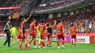 「どーゆー関係？」「まさかの繋がり」名古屋の快足ストライカーと福岡のセットアッパーの“異色2ショット”公開！「ホークス×グランパス 神とさせてください」の声