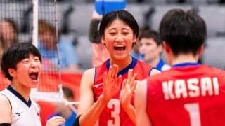 U19女子日本代表　秋本美空が33得点でセルビアにフルセット勝利