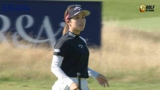 【動画】西村優菜は19位発進　キャディと笑顔でハイタッチも