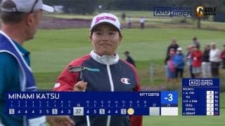 【動画】勝みなみ、14位後退も16番パー5で値千金イーグル