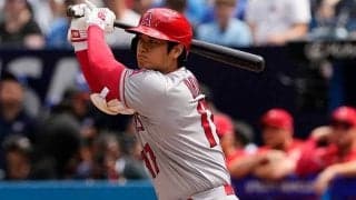 【MLB】大谷翔平、190キロ“弾丸”二塁打で2戦連続安打　フェンス直撃…犠飛で生還