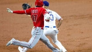 【MLB】大谷翔平、自身最多13度目の“猛打賞”　166キロにどん詰まりも…激走で内野安打に