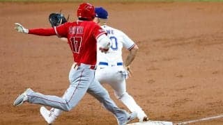 【MLB】大谷翔平、“世界最速”チャプマンの166キロを足で稼いで初安打　前日から「一安→中本→三安→遊安」