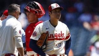 大谷翔平　豪快４４号２ラン→直後の緊急降板に「一体、何が起きたんだ！」米球界にも衝撃走る
