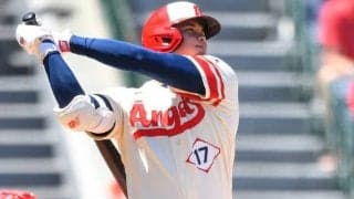 大谷翔平、打球速度「115・7マイル」の今季44号は歴代投手で史上最速　米放送局も感嘆「第1打席で自身を援護」