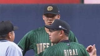 オリ山下舜平大、自己最速160キロ計測も緊急降板　6回の投球練習中に腰の張り訴える