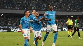 オシムヘン2戦連発、ナポリが10人サッスオーロに快勝で連勝スタート【セリエA】