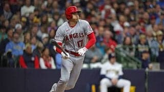 【MLB】大谷翔平、ボテボテも“俊足”で送球エラー誘発しランナー生還　自身はすかさず二塁へ