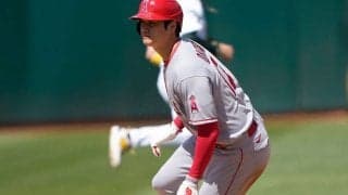 【MLB】捕手も諦め…悠々二塁到達「速っっっ」　大谷翔平の異次元快足ぶりに驚愕「凄いです」