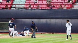 【侍U-18代表】2番手・森が韓国打者に死球、倒れ込み苦悶　場内騒然…日本ナインは帽子をとり謝罪