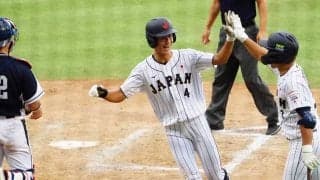 【侍U-18代表】木製バットで驚愕パワー「ほんと痺れた」　凛々しいガッツポーズが「ハンサムすぎる」