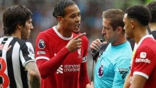 ファン・ダイクに追加1試合停止＆罰金処分…ニューカッスル戦退場時の不適切行為が対象