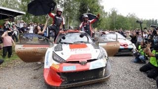 ラリー北海道：モリゾウがGRヤリス・ラリー1、カンクネンがヤリスWRCでデモンストレーション走行