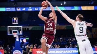 初出場ながら5位と大健闘のラトビア…最終戦では23歳司令塔がバスケW杯新記録17アシストと躍動