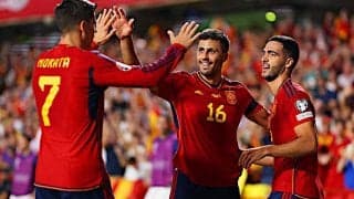 メリーノ＆バエナの代表初弾などでスペインがキプロスに6発圧勝！【ユーロ予選2024】