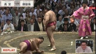 ベテランお笑いタレントが相撲中継に映り込み「まるでワイプ」のような見事なリアクション「楽しそう」「かっちゃんはどこにいてもかっちゃんだね」視聴者が話題に