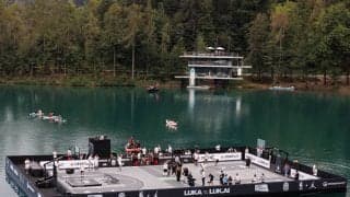 湖の上にバスケコートが登場…ドンチッチが母国スロベニアで3x3トーナメント開催