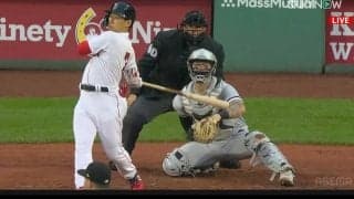 吉田正尚、腰がねじ切れるような力強いスイングが戻ってきた！9試合ぶり49回目のマルチヒットはライトに痛烈な当たり「調子上げてきたな」