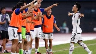 谷内田哲平が2試合連続の直接FK弾！共に退場者出すもU-22日本代表がパレスチナ下しベスト16進出【第19回アジア競技大会】