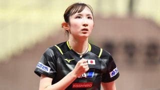 早田ひな 強敵・韓国の19歳エースにストレート勝利！日本がまずは1勝【アジア競技大会 卓球】