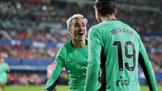 アトレティコがオサスナとの10人対10人の接戦制し2連勝！　グリーズマン連発にリケルメがトップ初ゴール【ラ・リーガ】