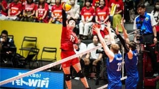 髙橋藍がフルセット勝ちに貢献　背面打ち&フェイクセットで会場を沸かす