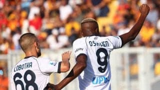 オシムヘンの2戦連発弾などナポリがレッチェに4発快勝、CLマドリー戦に弾み【セリエA】