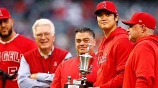 【MLB】大谷翔平の3年連続受賞を“阻止”「驚いたよ」　エ軍守護神が再会喜び「腕はどう？」
