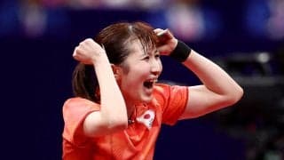 早田ひな 金メダル王手！中国王者とのフルゲームの死闘を制して29年ぶりの決勝進出【卓球 アジア競技大会】