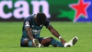 負傷交代のサカ…アルテタ監督は週末のシティ戦起用について「わからない」