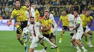 ドルトムントとミランは譲らず互角のゴールレスドロー、勝ち点1を分け合う【CL】