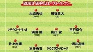 Ｊリーグでチームに重要な勝利に貢献した11人　9月3勝のクラブを中心に独自選考