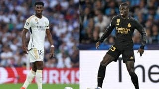 アンチェロッティ監督、アラバ間に合わず…チュアメニorメンディをCB起用か　「うまく対応できる」