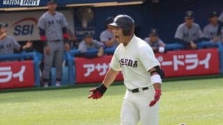 代打・島川に値千金の決勝３ランが飛び出す！　劇的勝利で明日の第２戦へ／慶大１回戦
