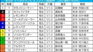 【MCS南部杯／枠順・データ】ジオグリフに黄信号　“枠と位置取り”が勝敗を決める