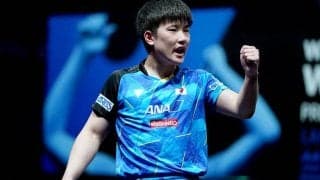 張本智和 同学年対決で篠塚を撃破！男子のベスト8進出一番乗り【卓球 WTTマスカット】