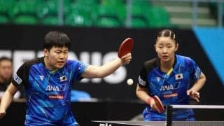 松島輝空・張本美和の10代コンビが準優勝。台湾の世界5位ペアに決勝で敗れる【卓球 WTTマスカット】