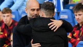 ペップが敵将デ・ゼルビを改めて絶賛！　5月対戦時の噂にも触れる