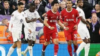 遠藤航が豪快ヘディング弾で加入後初ゴール！　今季最多5ゴールのリバプールがGS3連勝【EL】