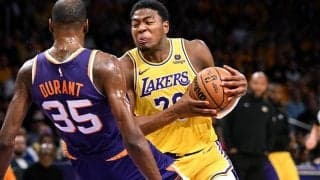 NBA史上6度目の日本人対決実現…レイカーズがサンズを下して初白星、八村塁は7得点