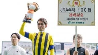 戸崎圭太騎手がJRA年間100勝達成！ 「来週はソングラインとアメリカで戦ってきますので…」