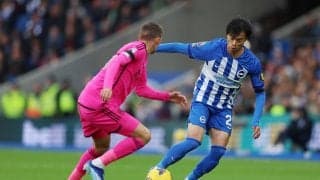 三笘薫擁するブライトン、豪雨のゲームで惜しくも引き分け　リーグ4試合連続フル出場も勝利に導けず