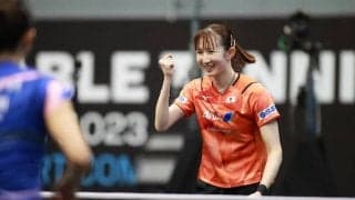 早田ひな 40歳のペンホルダー選手をフルゲームで撃破！日本勢のベスト16一番乗り【卓球 WTTチャンピオンズ】