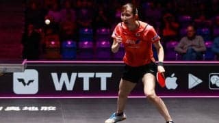1回戦ゲームオールで勝利の早田ひな「危ない試合」ベンチコーチ変更の狙いも明かす【卓球 WTTチャンピオンズ】